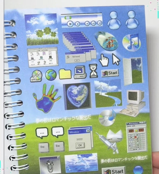 Frutiger aero sticker book